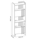 Ver imagem 5 de Estante para Escritório Home Office Multiuso 2 Portas Sheld A02 Olmo Branco - Lyam Decor