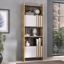 Ver imagem 2 de Estante para Escritório Home Office Multiuso 2 Portas Sheld A02 Olmo Branco - Lyam Decor