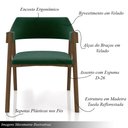 Ver imagem 3 de Kit 4 Cadeiras Sala de Jantar e Jogos Carteados Madeira Maciça Poker Veludo Verde/nogueira G42 - Gra