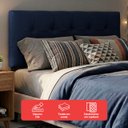 Ver imagem 4 de Cabeceira Painel Estofada Grecia Suede Azul Casal 1,40m para Cama Box