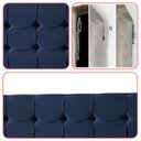 Ver imagem 7 de Cabeceira Painel Estofada Grecia Suede Azul Casal 1,40m para Cama Box