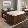 Cama Bau Casal com Sapateira Embutida Malbec Vanessa Framar - 2