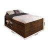 Cama Bau Casal com Sapateira Embutida Malbec Vanessa Framar - 4
