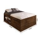 Ver imagem 4 de Cama Bau Casal com Sapateira Embutida Malbec Vanessa Framar
