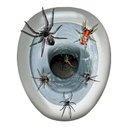 Ver imagem 1 de Adesivo Halloween Vaso Sanitário com Aranhas