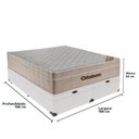 Ver imagem 2 de Cama + Box Airtech Colchão Ortobom Queen com Baú Bege Springpocket Branco
