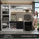 Ver imagem 6 de Armário de Cozinha Completa 270cm Branco Preto Agata Madesa 04