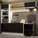 Ver imagem 1 de Armário de Cozinha Completa 270cm Branco Preto Agata Madesa 04