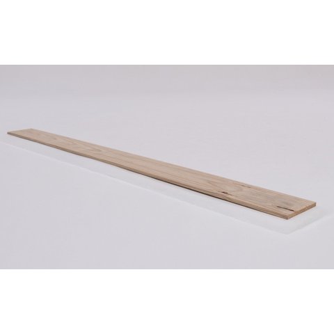 Tábua Aplainada Prateleira/artesanato de Pinus Tratado com Nós 23x1,8x290 Centímetros - Natural Únic