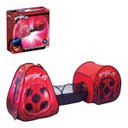 Ver imagem 1 de BARRACA CABANA TOCA MIRACULOS LADY BUG COM TUNEL E 100 BOLINHAS BARRAQUINHA INFANTIL DUPLA 3 EM 1