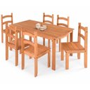 Ver imagem 2 de Kit Mesa 6 Cadeiras Madeira Conjunto Jantar Madeira Estilo Rústico