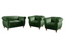 Ver imagem 1 de Conjunto Realeza Sofá com Poltronas Chesterfield Decoração Sala Recepção - Veludo Verde