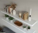Ver imagem 4 de Kit 2 Prateleiras 80cm x 20cm MDP Suporte Invisível Branco