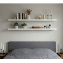 Ver mais imagens de Kit 2 Prateleiras 80cm x 20cm MDP Suporte Invisível Branco