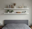 Ver mais imagens de Kit 2 Prateleiras 80cm x 20cm MDP Suporte Invisível Branco