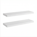 Ver imagem 1 de Kit 2 Prateleiras 80cm x 20cm MDP Suporte Invisível Branco