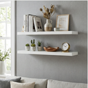 Ver imagem 2 de Kit 2 Prateleiras 80cm x 20cm MDP Suporte Invisível Branco