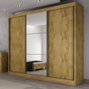 Ver imagem 1 de Guarda-Roupa Casal com Espelho 3 Portas 6 Gavetas Toulon