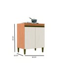 Ver imagem 4 de Balcão para Cozinha Cooktop Cecilia Marrom/Freijó/Off White