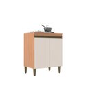 Ver imagem 3 de Balcão para Cozinha Cooktop Cecilia Marrom/Freijó/Off White