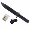 Kit 2 Faca Caça Pesca Defesa Pessoal Casa Sobrevivência Combate - 2 Preta - 1