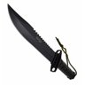 Kit 2 Faca Caça Pesca Defesa Pessoal Casa Sobrevivência Combate - 1 Preta + 1 Prata - 2