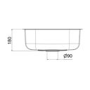 Ver imagem 3 de Cuba de Embutir Invicta 46x34x18 Aço Polido Docol