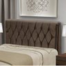 Cabeceira Queen Estofada Istambul Mônaco com Capitonê Marrom - 1