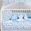 Ver imagem 2 de Kit Cabeceira + Laterais + Mosqueteiro + Almofadas - 8 Peças