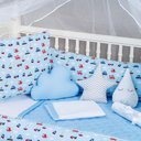 Ver imagem 4 de Kit Cabeceira + Laterais + Mosqueteiro + Almofadas - 8 Peças