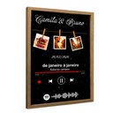 Ver imagem 3 de Quadro Personalizado com Foto e Música Casal em Moldura Caixa Tacolado Papel de Parede Moldura Caixa