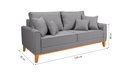 Ver imagem 7 de Conjunto de Sofá Living Beny 2 Lugares com Poltrona Base Madeira Linho