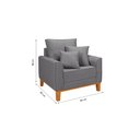 Ver mais imagens de Conjunto de Sofá Living Beny 2 Lugares com Poltrona Base Madeira Linho