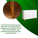 Ver imagem 3 de Comoda Sapateira Elfe Retro 1 Porta 4 Gavetas Branco Fosco - Moveisaqui