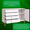Ver imagem 5 de Comoda Sapateira Elfe Retro 1 Porta 4 Gavetas Branco Fosco - Moveisaqui