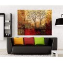 Ver imagem 1 de Quadro Pintura Impressão em Canvas Fine Art Cod 7001 - 90cm (A) x 120cm (L) - Com Moldura Preta