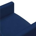 Ver imagem 2 de Kit 2 Poltronas Nina Suede Azul Marinho Pés Palito Castanho - Pallazio