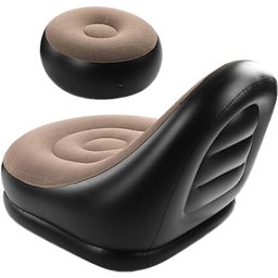 Poltrona Inflável Confortável com Puff Sofá Preguiçoso - 4