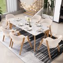 Ver imagem 2 de Cadeira de Jantar e Estar Living Estofada Nadja L02 Suede Bege - Lyam Decor
