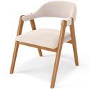 Ver imagem 1 de Cadeira de Jantar e Estar Living Estofada Nadja L02 Suede Bege - Lyam Decor