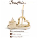 Ver imagem 3 de Kit Difusor Aromatizador de Ambiente Marmorizado Love com Porta-Joias – Mesclado