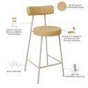 Ver imagem 4 de Kit 04 Banquetas Baixa Cozinha Sala Jantar Bancada Milão Arena L02 Couríssimo Fendi - lyam decor