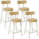 Ver imagem 1 de Kit 04 Banquetas Baixa Cozinha Sala Jantar Bancada Milão Arena L02 Couríssimo Fendi - lyam decor