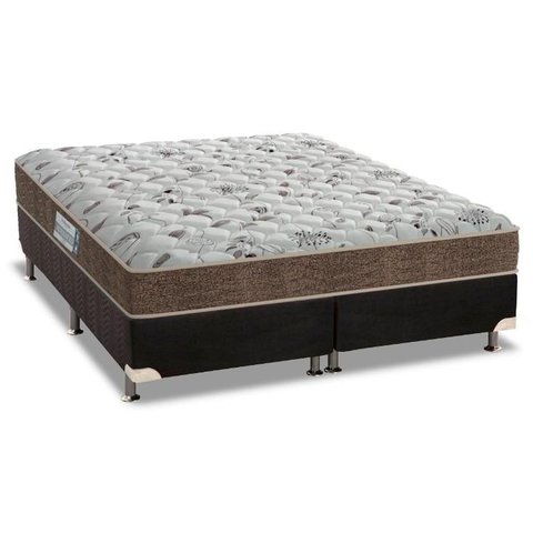 Cama Box King: Colchão Espuma D45 Probel ProDormir Advanced + Base CRC Suede Black(193x203)