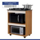 Ver imagem 4 de Balcão para Cooktop 5 Bocas Turim sem Portas 1 Prateleira MDP 77cm Kaiki Móveis