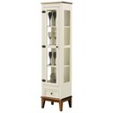 Ver imagem 1 de Cristaleira Remy 1 Porta e 1 Gaveta Cor Off White com Amendoa 180 Cm - 63353