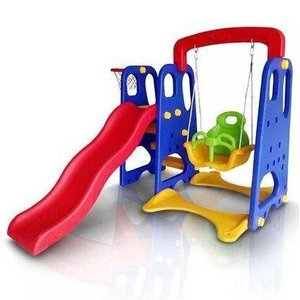 Playground Infantil 3x1 Escorregador Balanço e Cesta - Importway