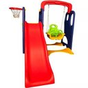 Ver imagem 3 de Playground Infantil 3x1 Escorregador Balanço e Cesta - Importway