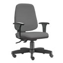 Ver imagem 1 de Cadeira Giratória para Escritório Diretor Back System Ergonômica Nr-17 Job Alta Crepe Cinza