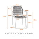 Ver imagem 3 de Kit Mesa Arpoador Alumínio e Tampo em Vidro e 4 Cadeiras Copacabana Aço e Corda Náutica Verde/Bege